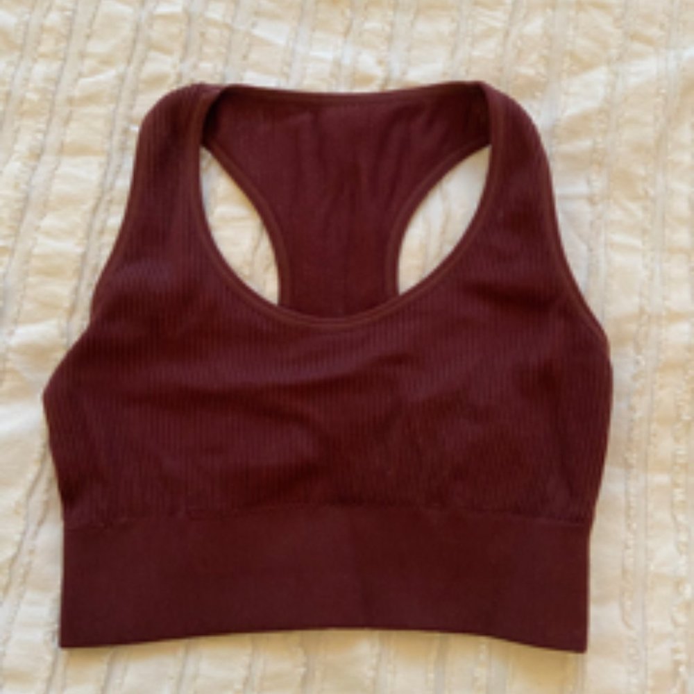 Aerie maroon sports bra; size xs